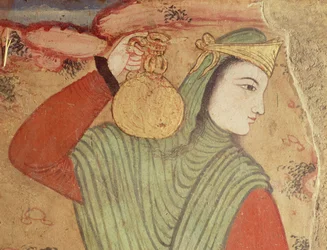 Man carrying wine from the Court of Shah Abbas I (detail)